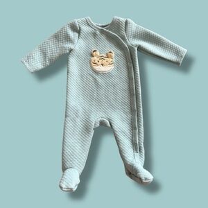 Cozy Mint Quilted Baby Footie